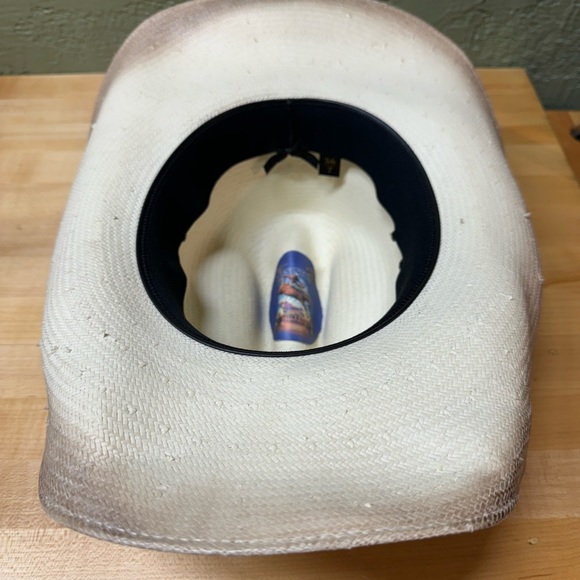 Cowboy’s Resistol Straw Rodeo Hat Size 7 Soft Straw - Picture 7 of 8